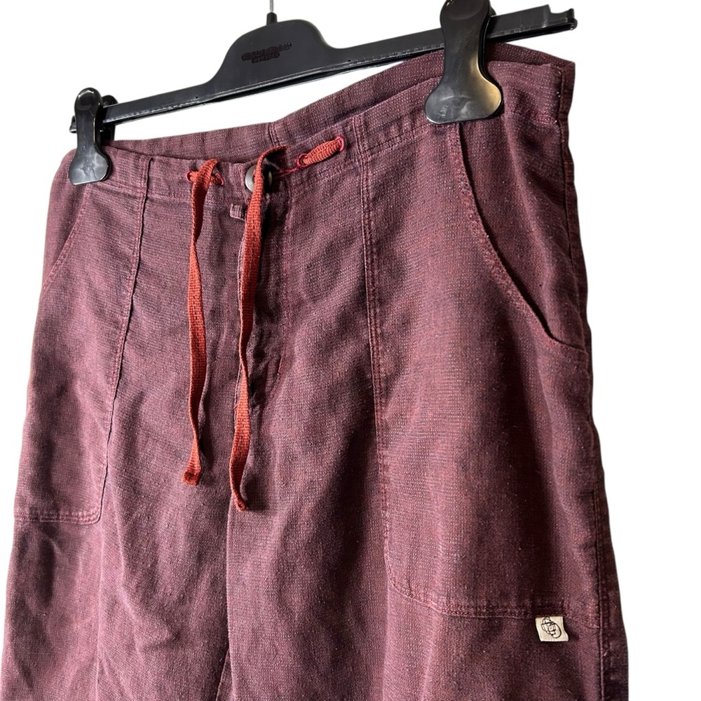Patagonia Hemp Blend Capri Pants Burgundy Organic Outdoor Hiking Medium - Picture 3 of 13